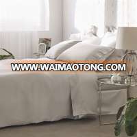 100% cotton 300T light grey sateen percale hotel bedding