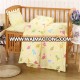 baby cotton bedding sets with pillowcase, fitted sheet, flat sheet