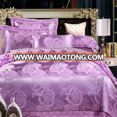 100%cotton 400TC sateen velour queen bedding set