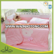 pink baby bedding crib sets with white bear printing