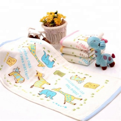 100 cotton muslin print gauze cheap hand towels/small face baby towel infant burp cloth