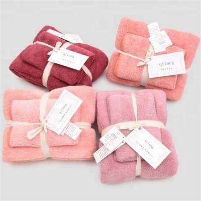 Business Gifts custom Coral fleece Face Towel Bath towel suit